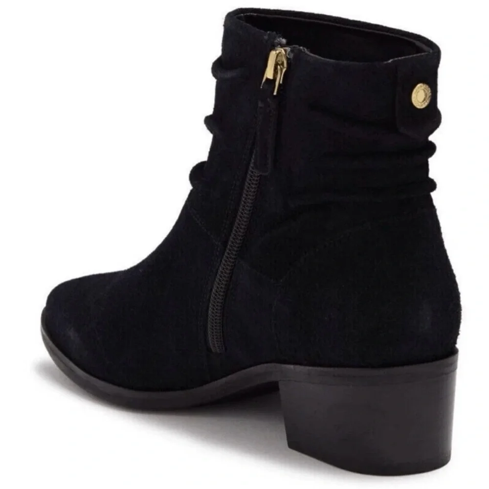 COLE HAAN Women's Maple Water Resistant Bootie Ankle Boot Black Suede Size 9 NWT - Picture 2 of 8